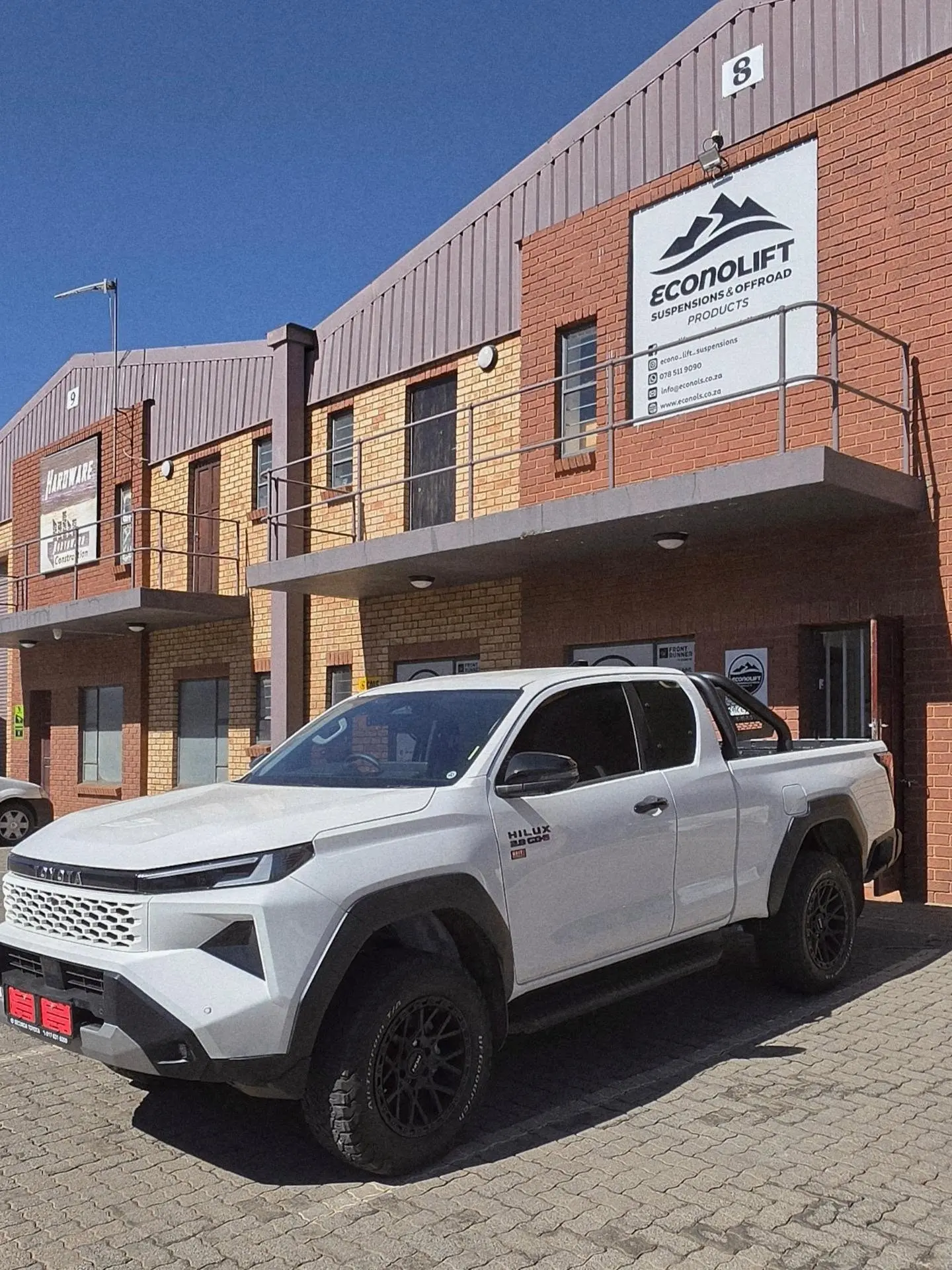 New Hilux fitted with a front leveling kit.